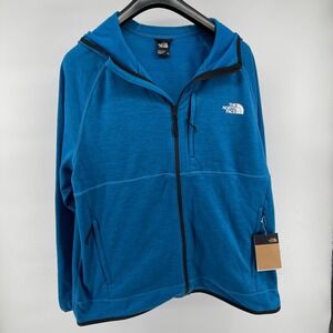 The North Face Canyonlands Jacket Hooded XXL Banff Blue Heather Fleece Zip NEW